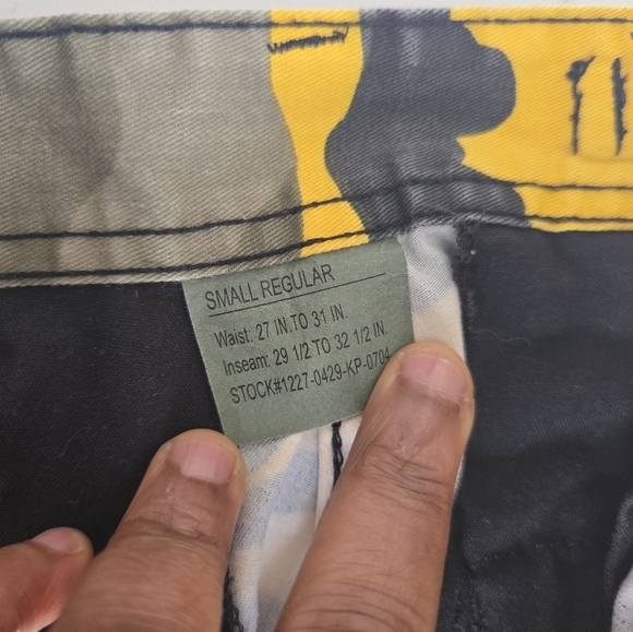 Rothco Cargo Camouflag Pants Men Regular Yellow Stinger Surplus Drawstring 27x30 - Picture 8 of 13